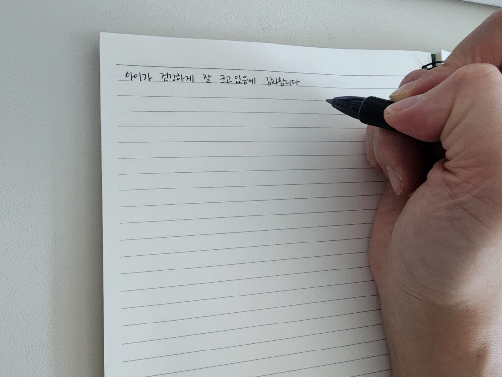 생각을 기록한 펜과 노트