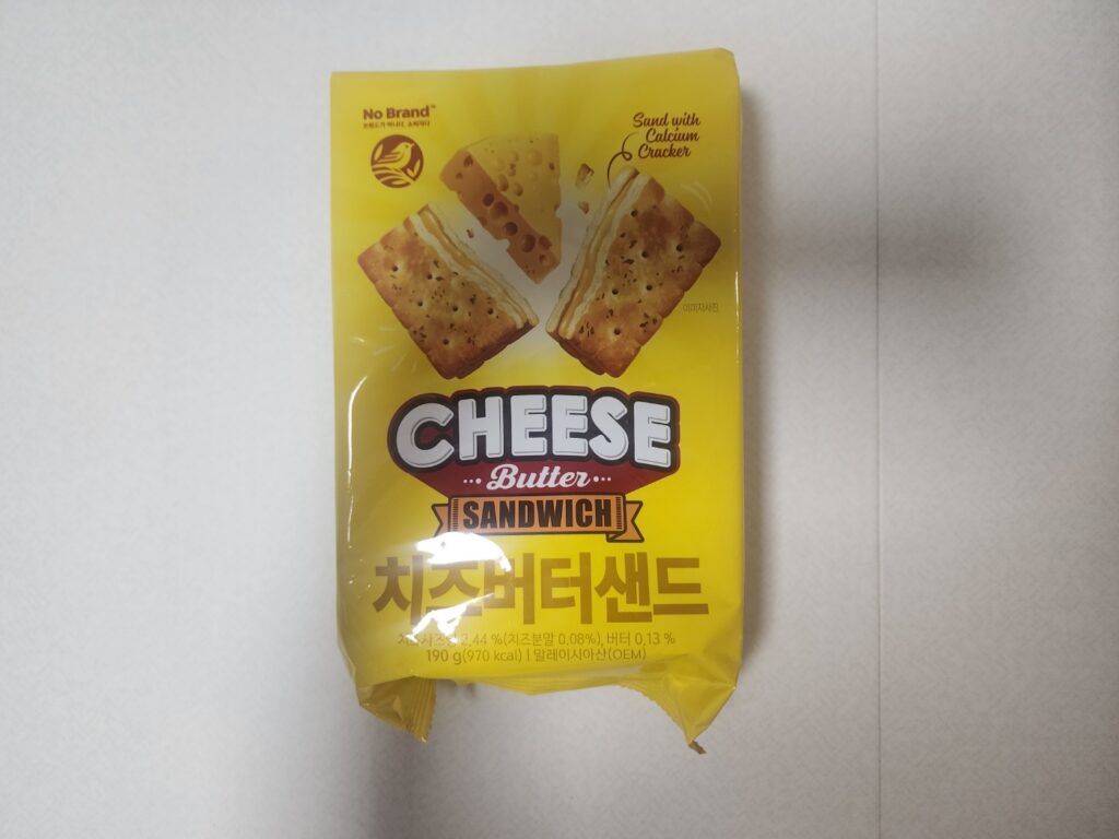 노브랜드 치즈버터샌드 포장지