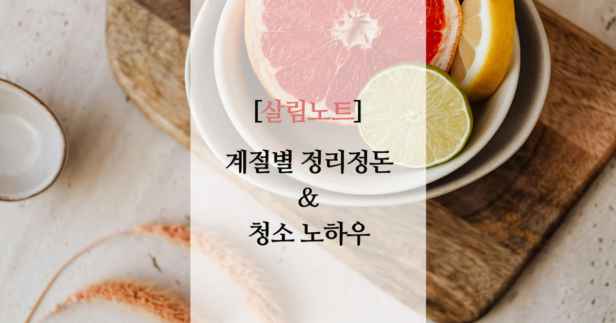 계절별 정리정돈 & 청소 노하우