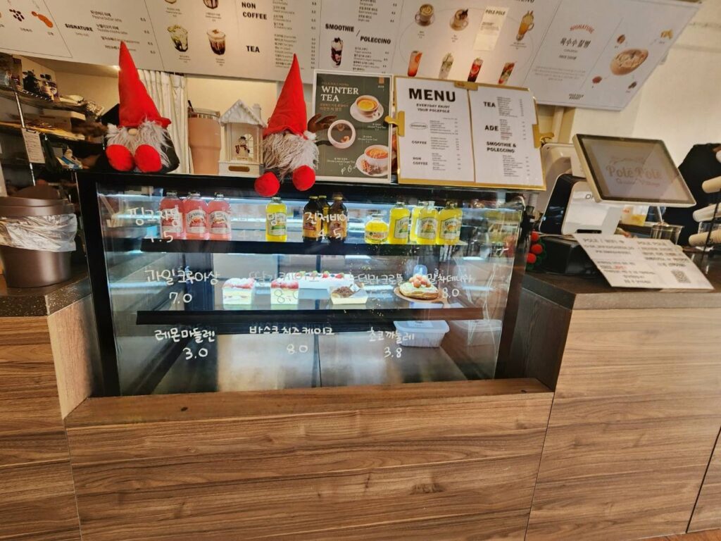 대전 태평동 카페 폴레폴레 카운터 메뉴
