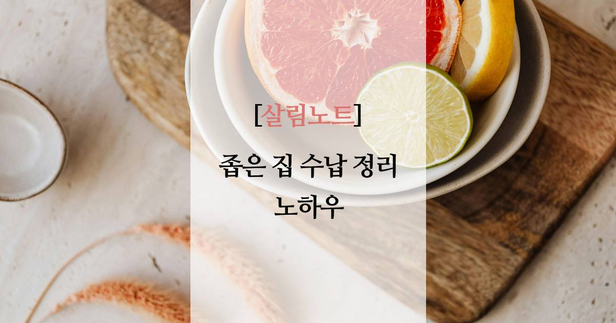 좁은 집 수납 정리 노하우