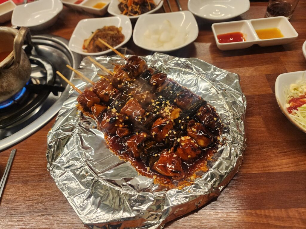 대전 신호등장작구이 닭꼬치