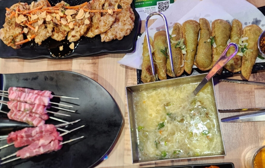 관평동 양꼬치식당 하얼빈 세트메뉴 구성